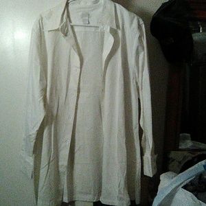 White button down ladies  shirt